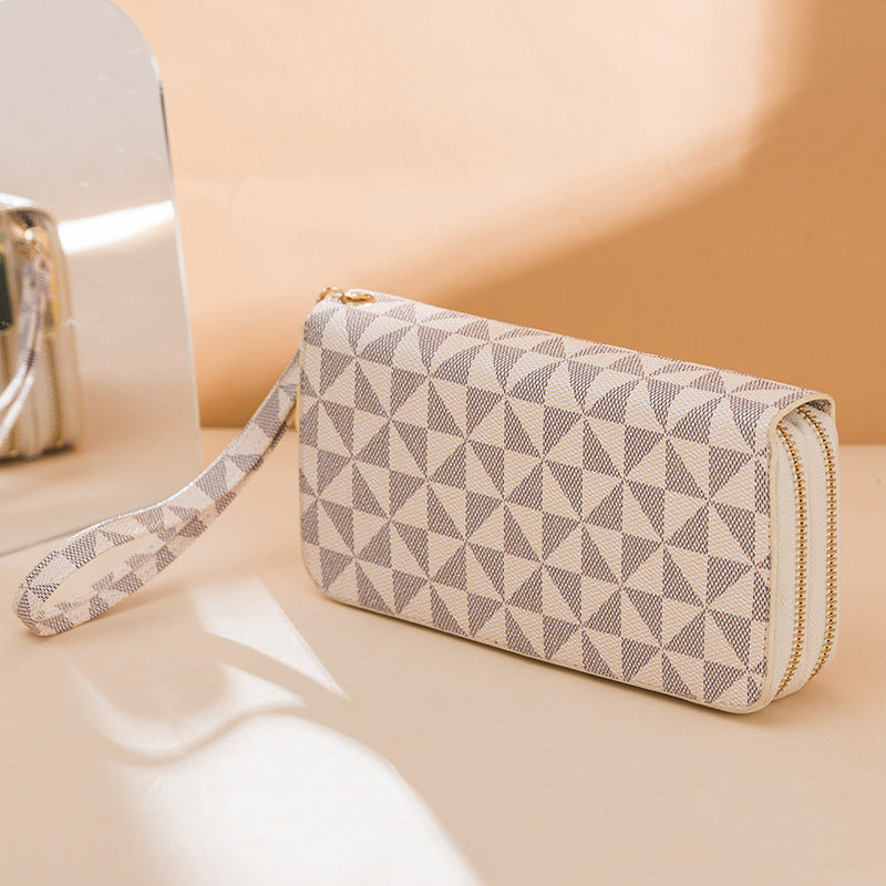 Unisex Double Zipper Long Fashion Printed Ladies Wallets