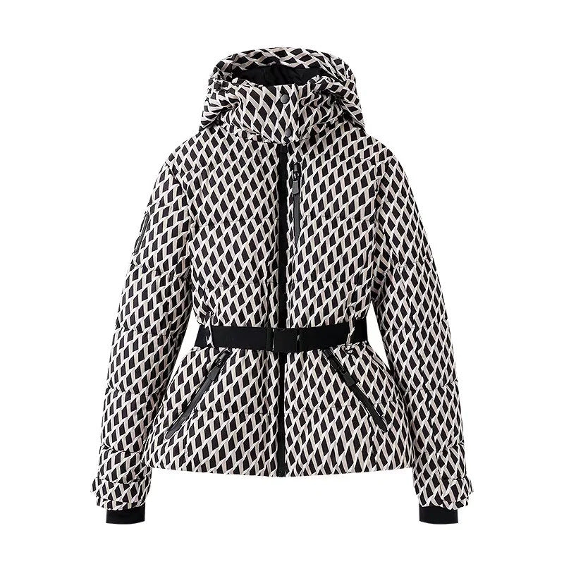 Women's Warm With Belt Long Sleeve Ski Jackets