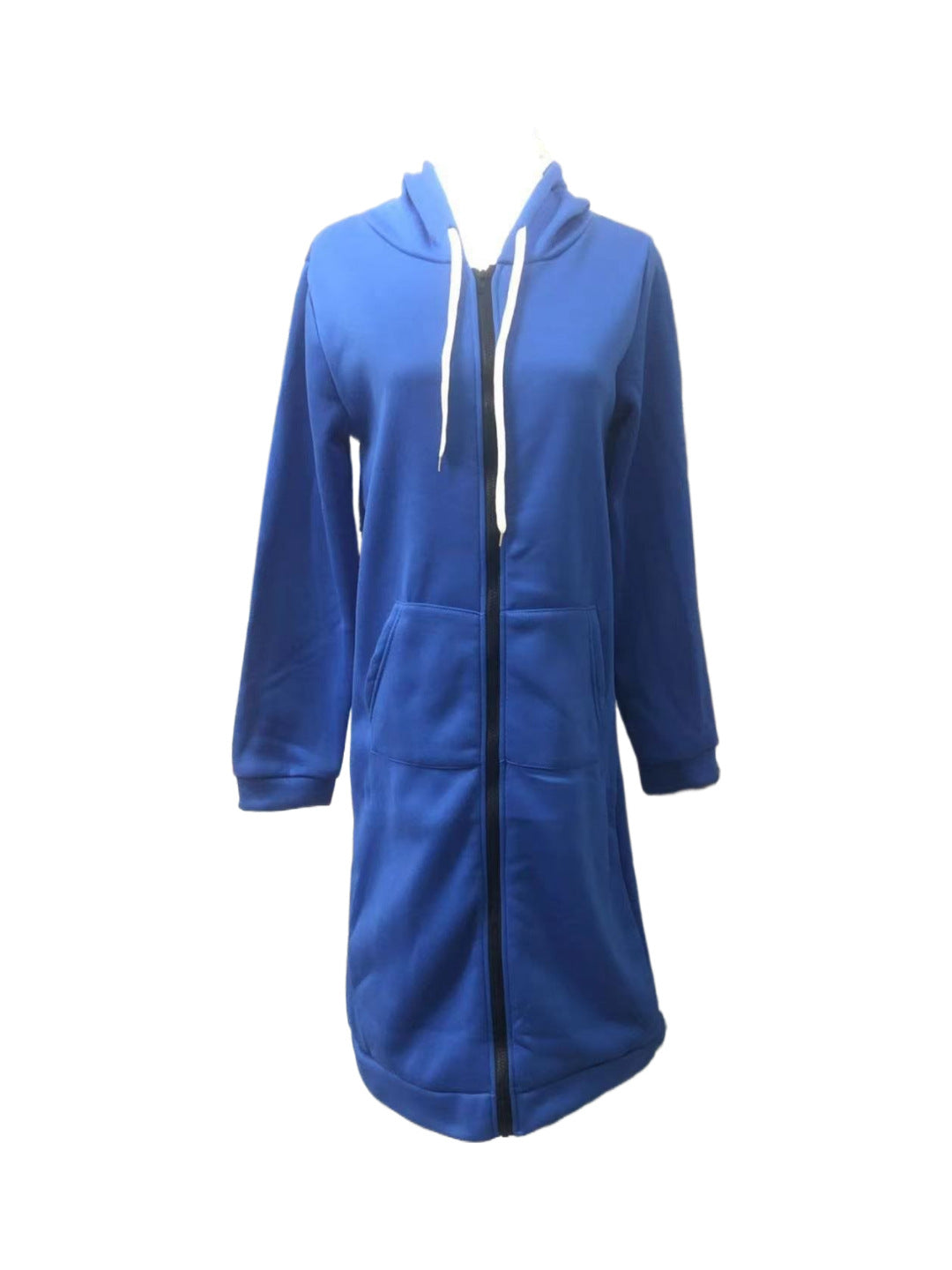 Women's Fleece Pullover Long Hooded Sleeve Mid-length Women's Sweater, Sweater