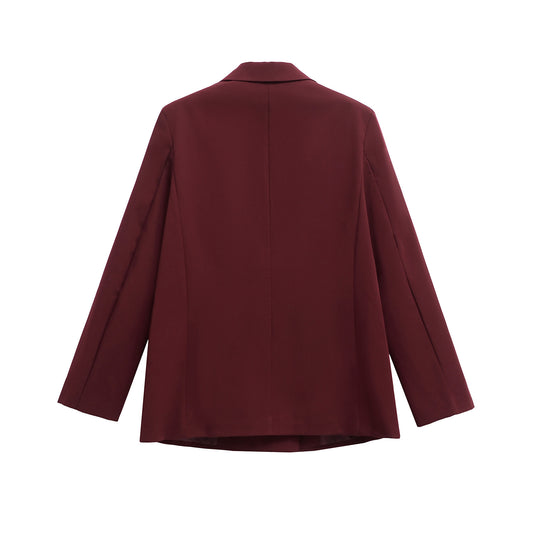 Women's Homemade Classic Simple Texture Double Breasted Blazers