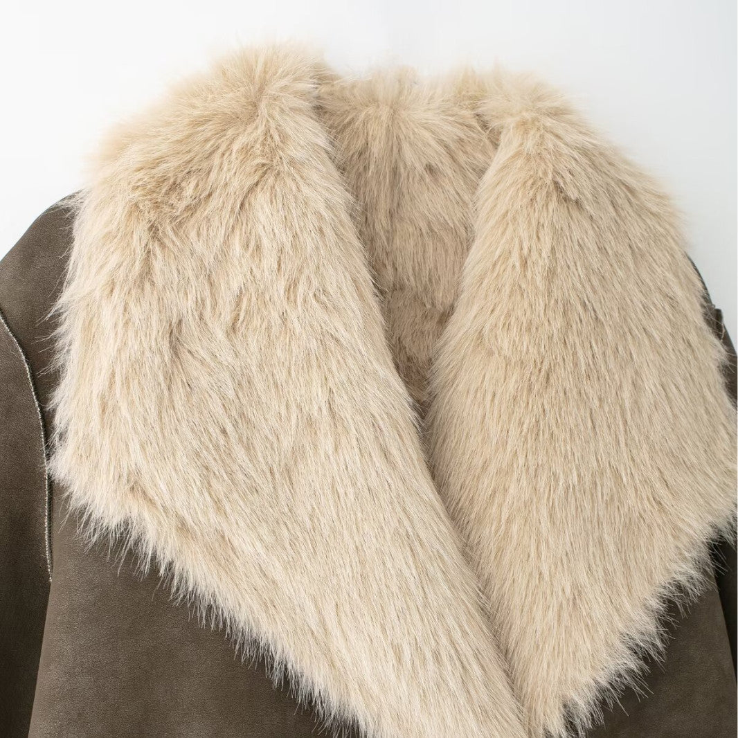 Women's Double-sided Two-sided Wear Long Overcoat Outerwear Coats