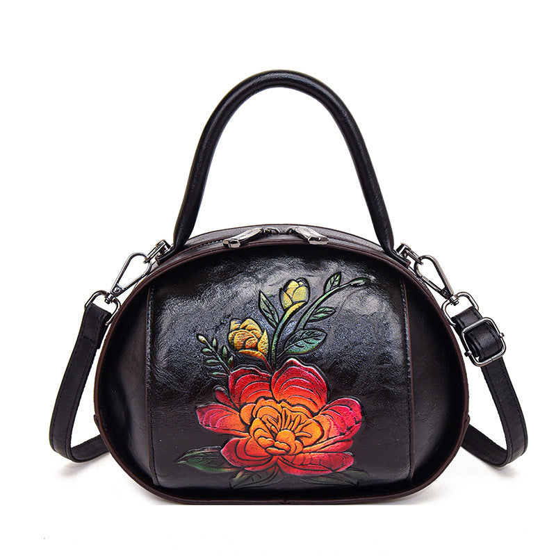 Women's For Mom Ethnic Style Leather Carving Handbags
