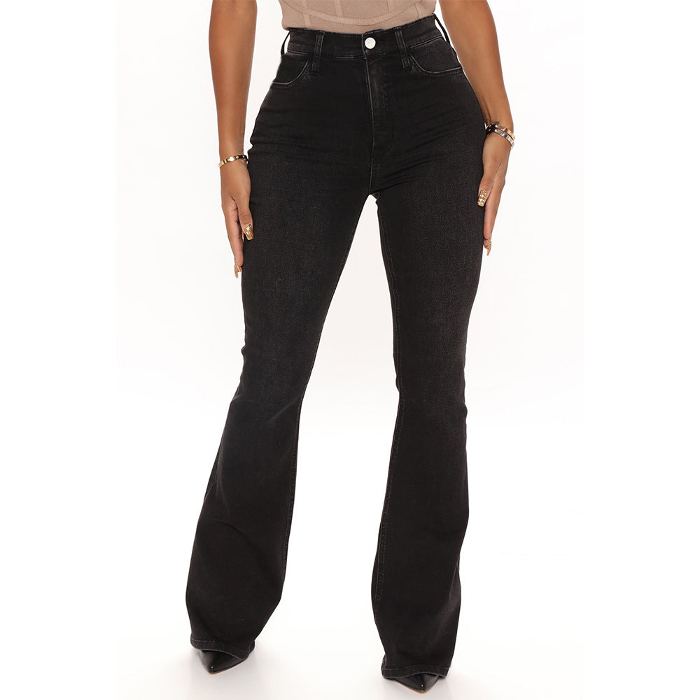 Women's Flared For Hip Raise Slimming Mop Oversized Women's Jeans