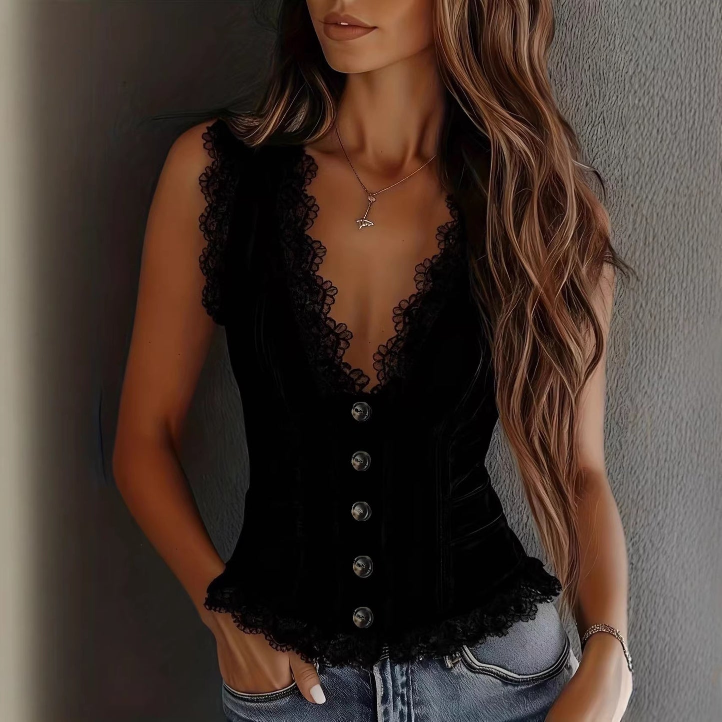 Unique Stylish Women's Western Suede Hot Tops