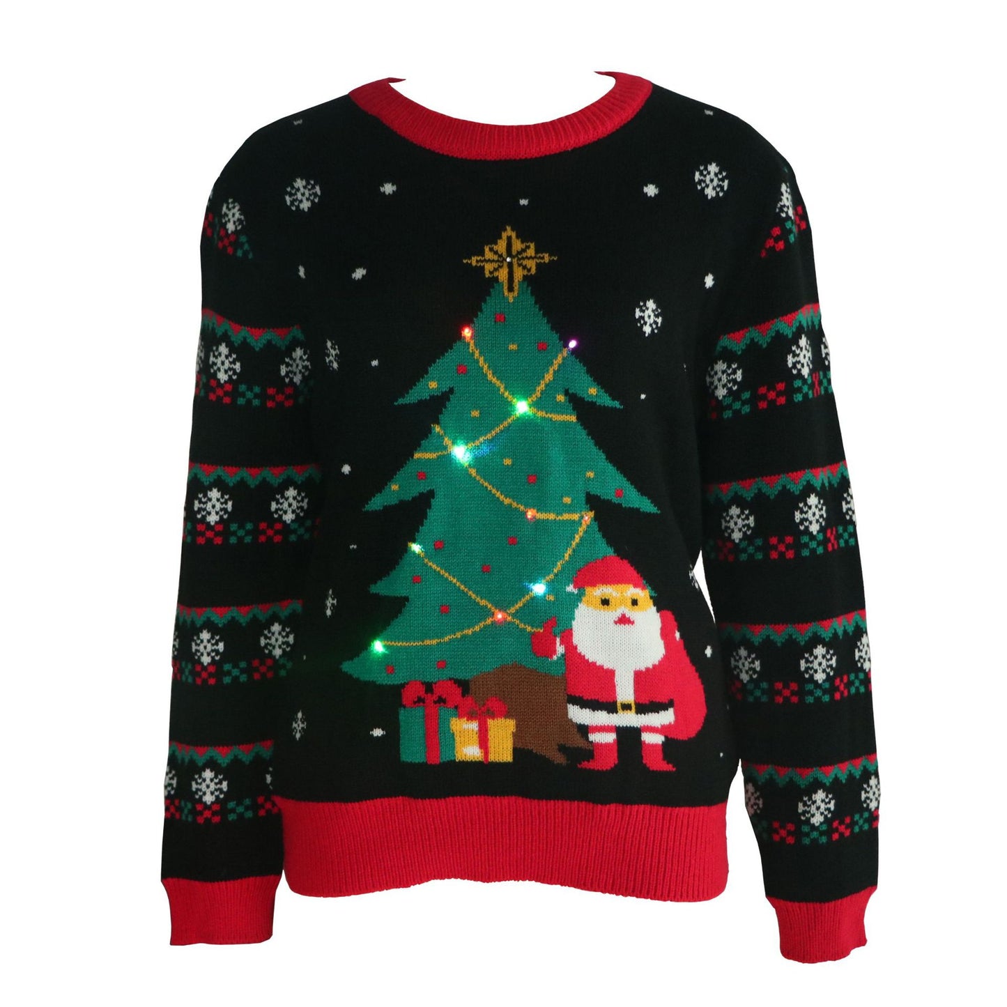 Women's Round Neck Christmas Tree Santa Claus Sweaters