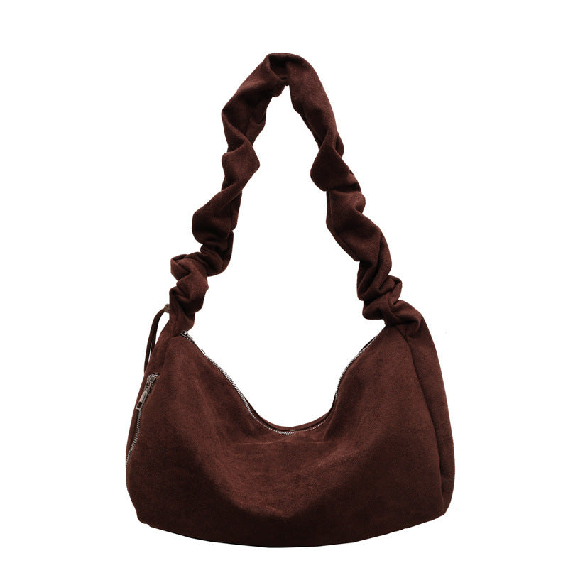 Women's Retro High-grade Underarm Large Capacity Frosted Crossbody Bags