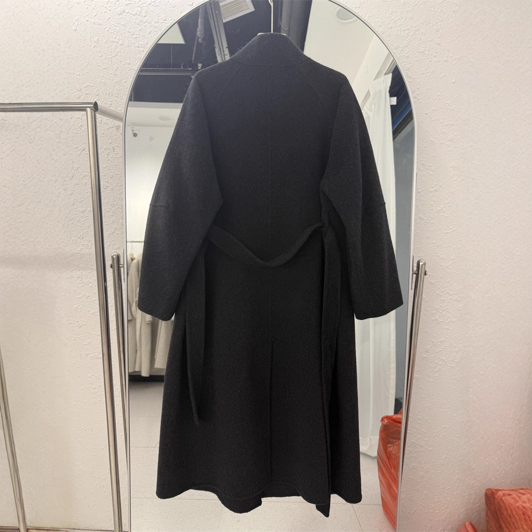 Women's Overcoat Wool Romantic Elegant Stand Collar Design Woolen Coats