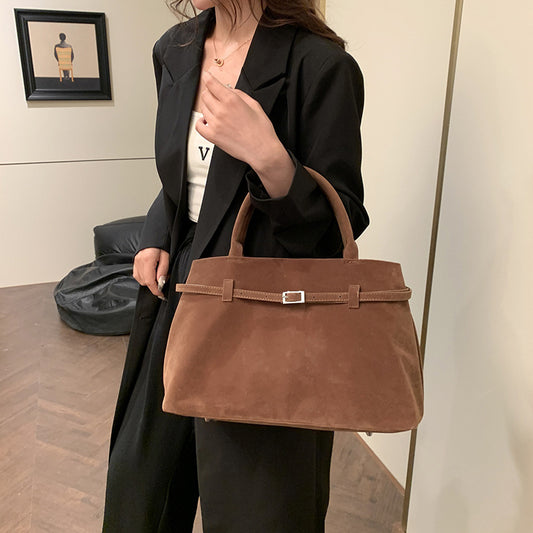Popular Fashionable Retro Suede Surface Design Shoulder Bags