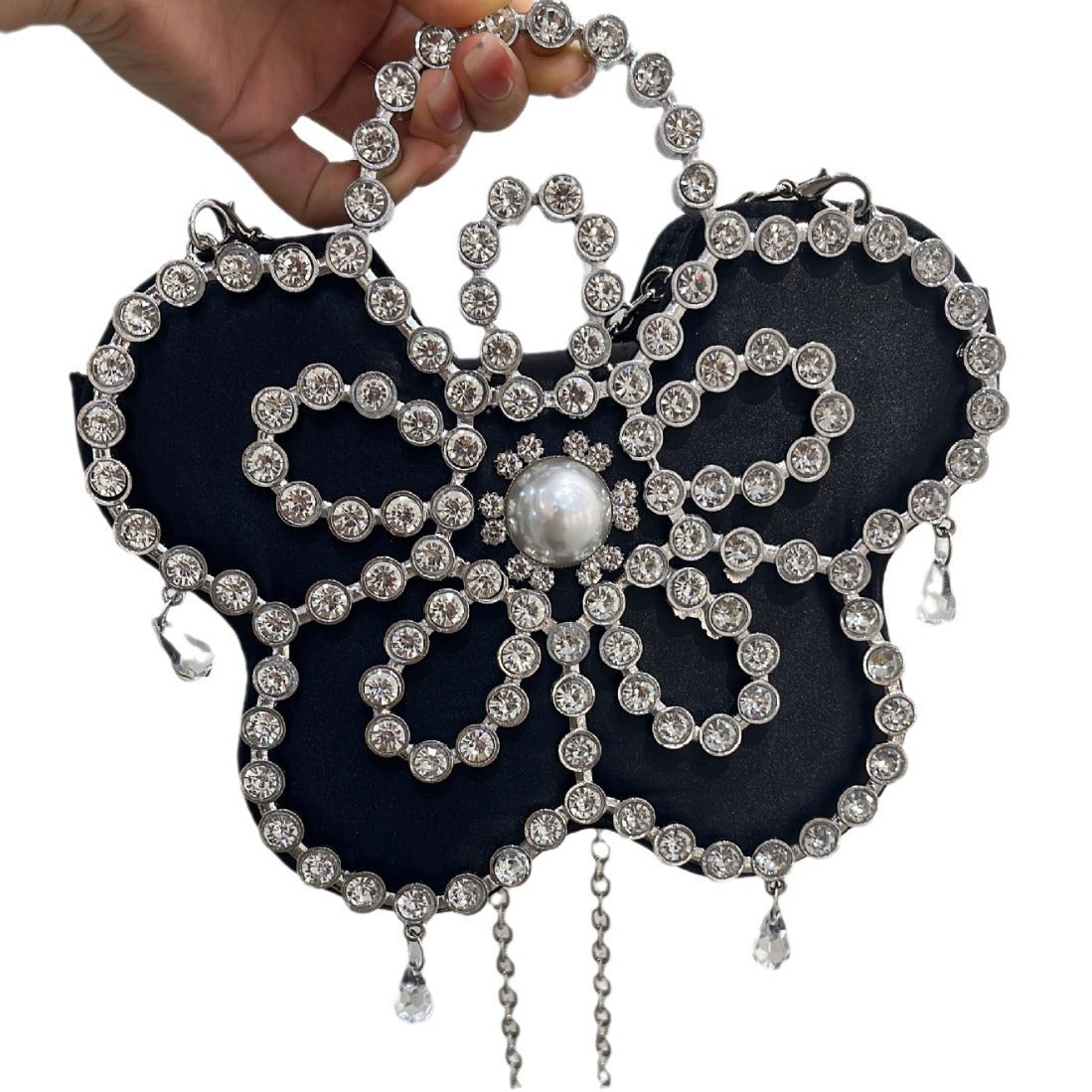 Elegant French Fairy Shiny Flower Pearl Bags