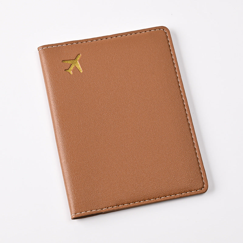 Aircraft Leather Passport Foreskin Can Be Set Card Holder