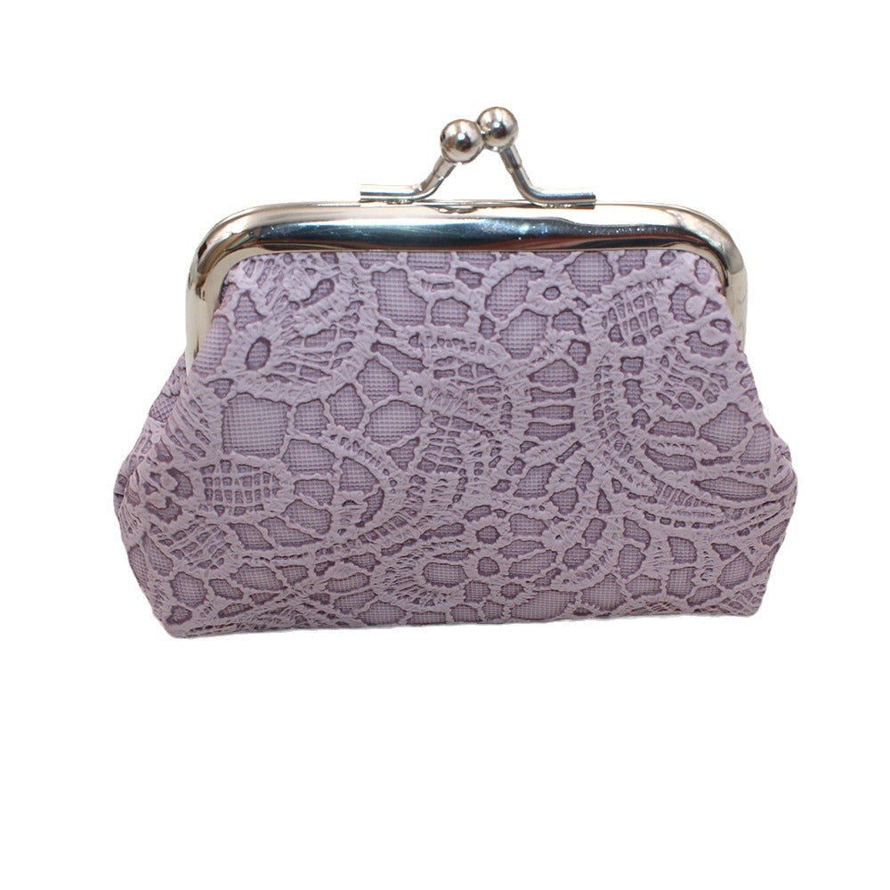 Lace Embossed Cute Mini Object Storage Ladies Wallets