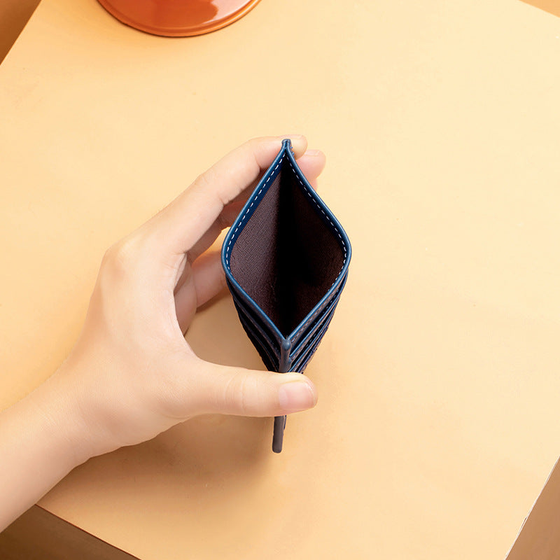 Women's & Men's & Lightweight Mini One-piece Woven Soft Card Holder