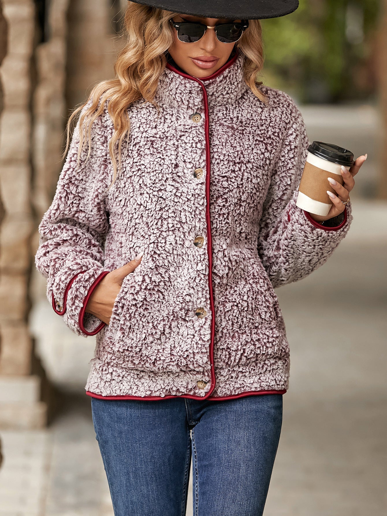 Women's Flash Veet Fashion Wear Long Sleeve Single-breasted Coats