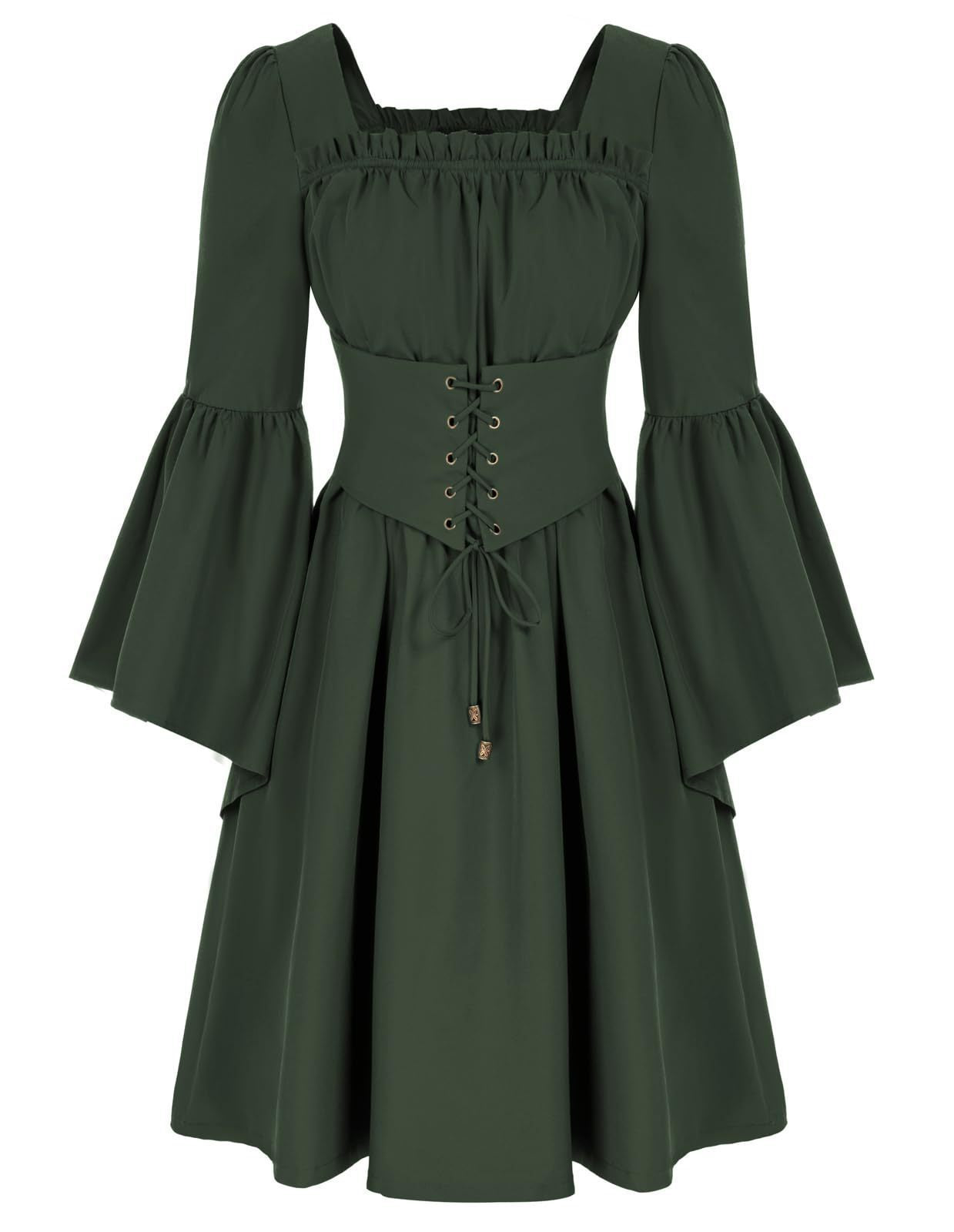 Women's Dress Flying Sleeves Elastic Back Large Swing Dresses