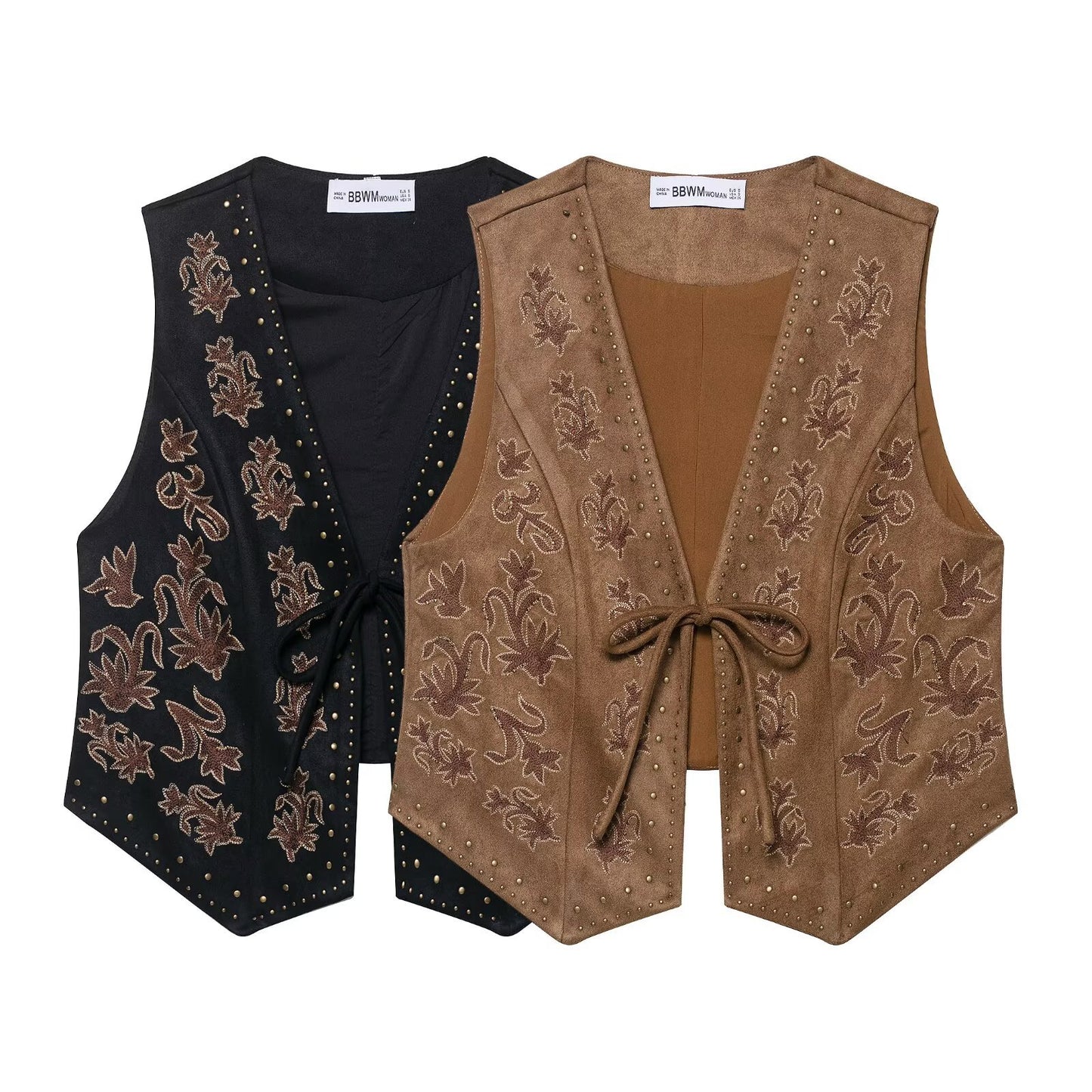 Women's Autumn Embroidered Waistcoat Ethnic Style Beaded Vests