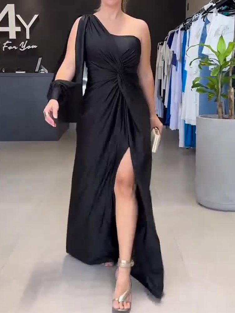 Women's Spring Dress Fashionable Temperament Cinched Waist Dresses
