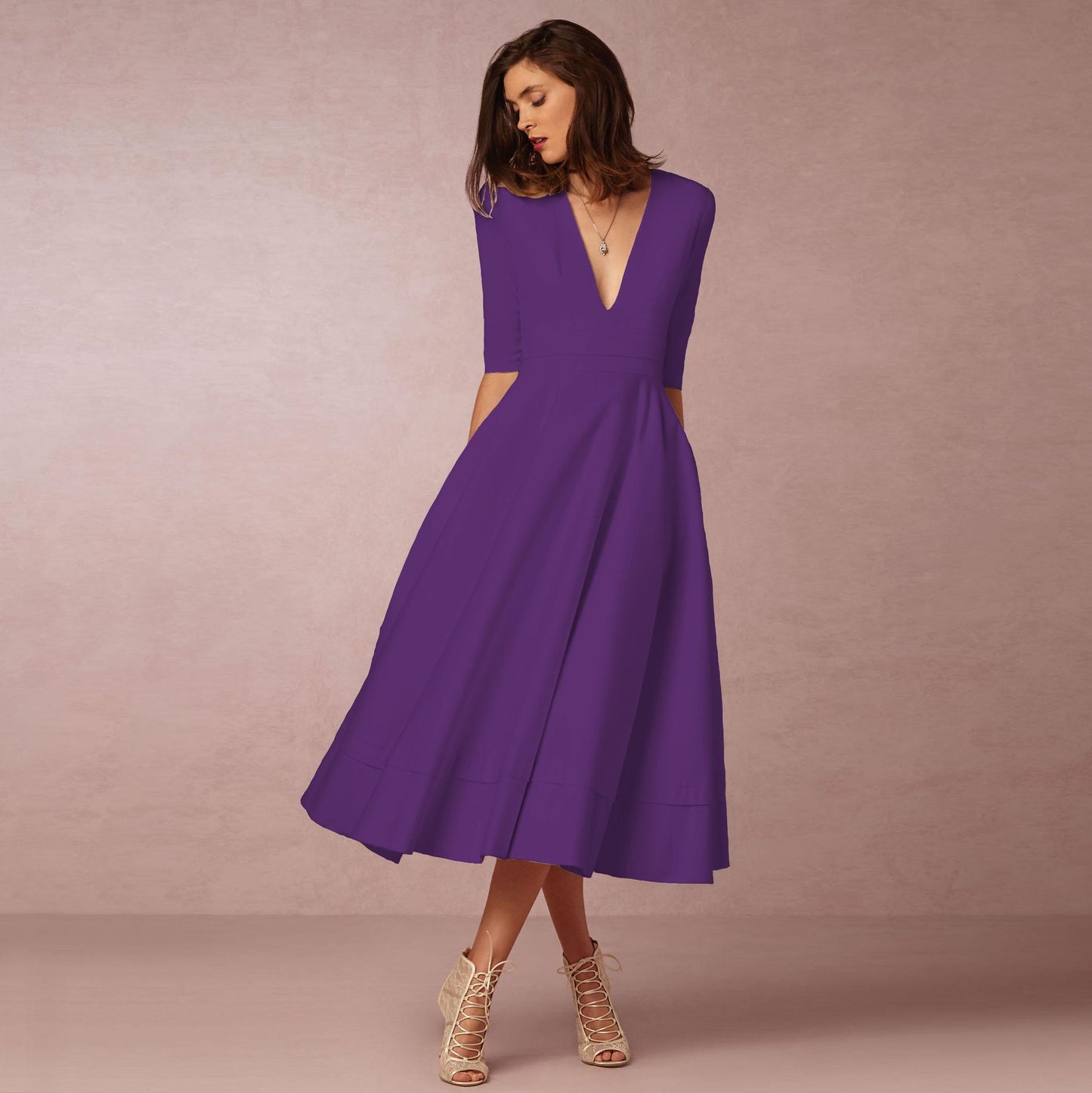 Women's Dress Sexy Deep V Large Swing Dresses