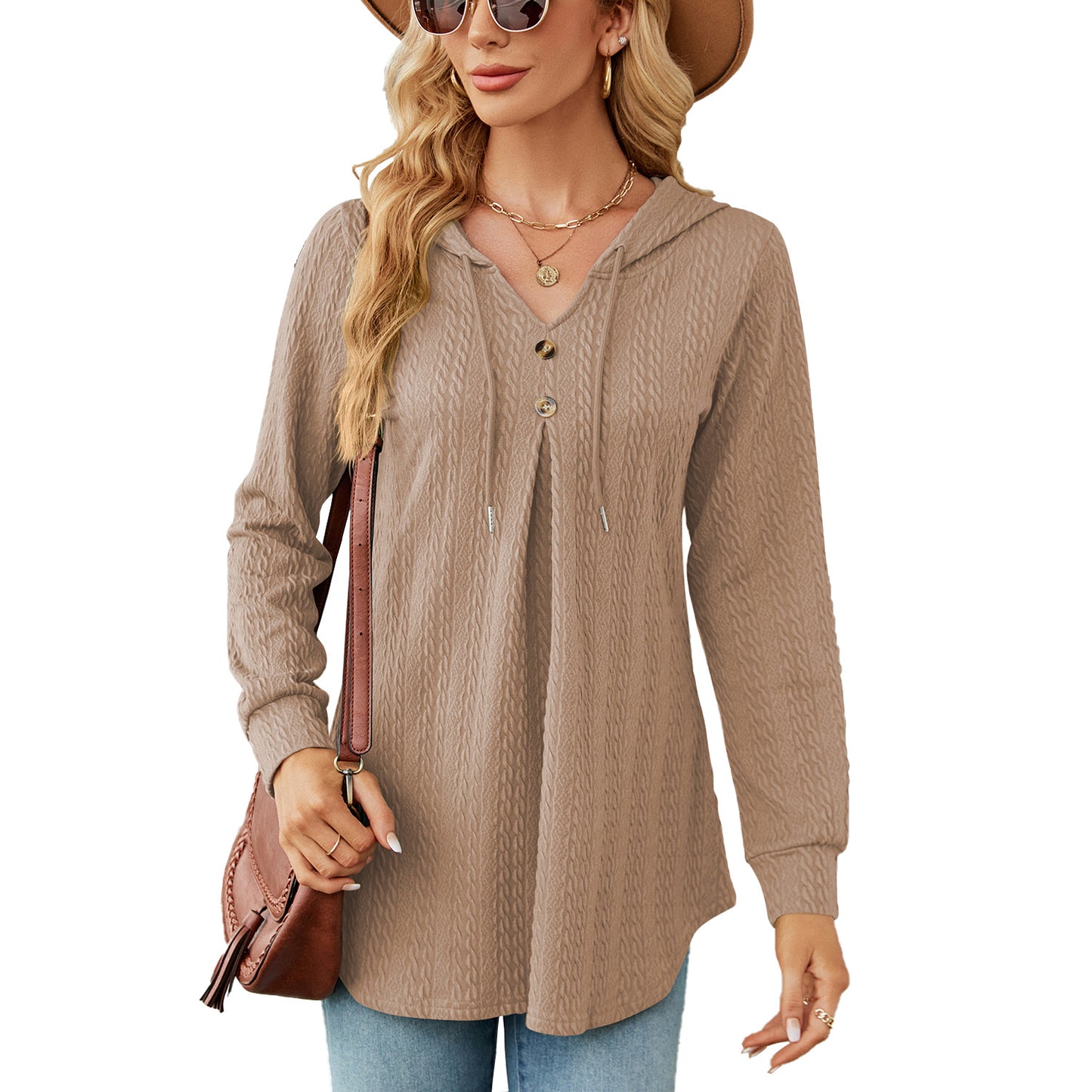 Women's Loose Long Sleeve Hooded For Women's Sweater, Sweater