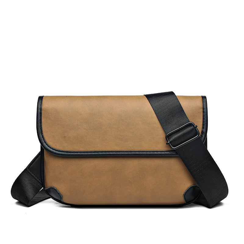 Men's Fashion Woven Pattern Street Korean Style Men's Shoulder Bags
