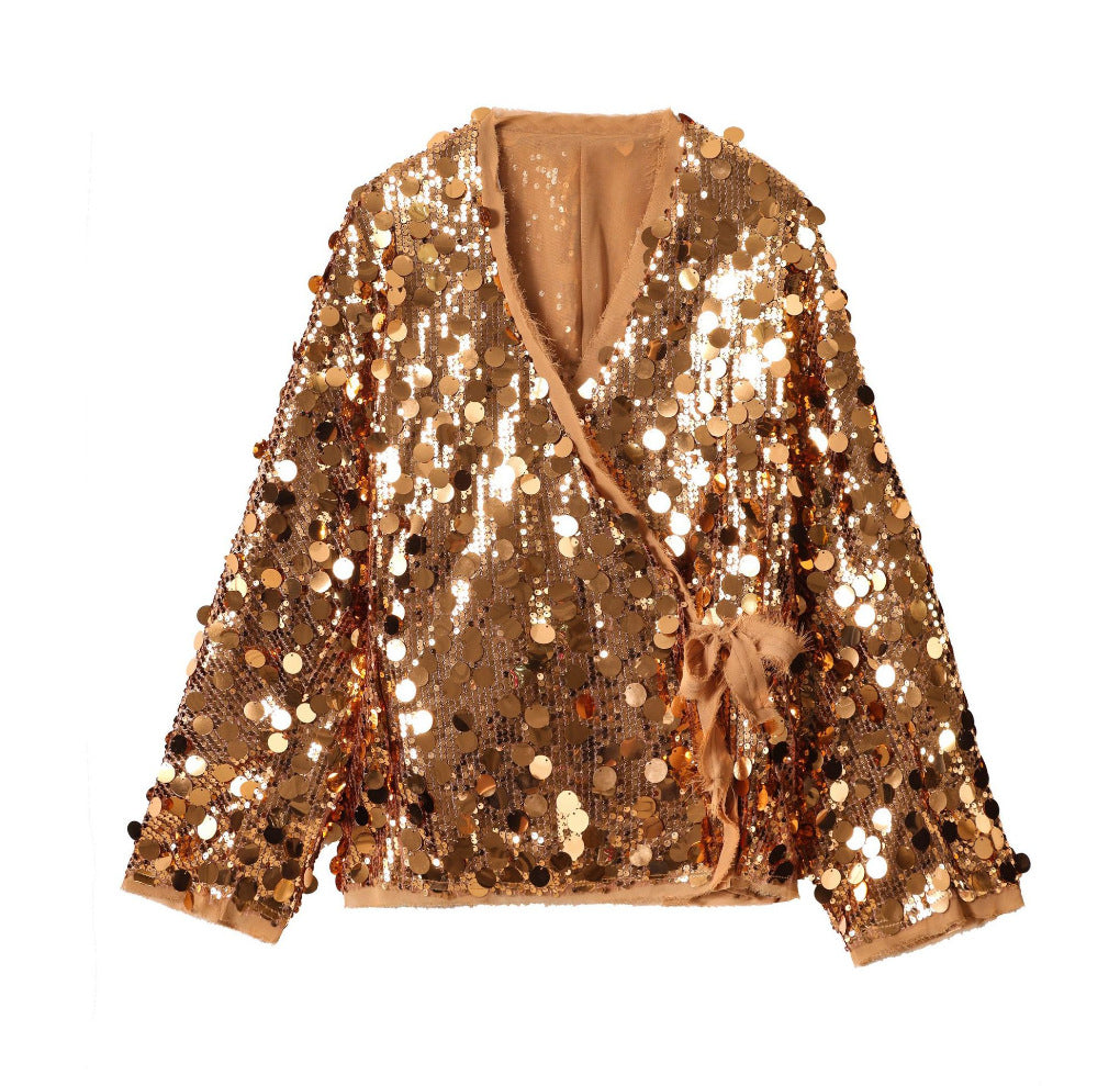 Women's Cool Attractive Trend Kimono Sequined Coats