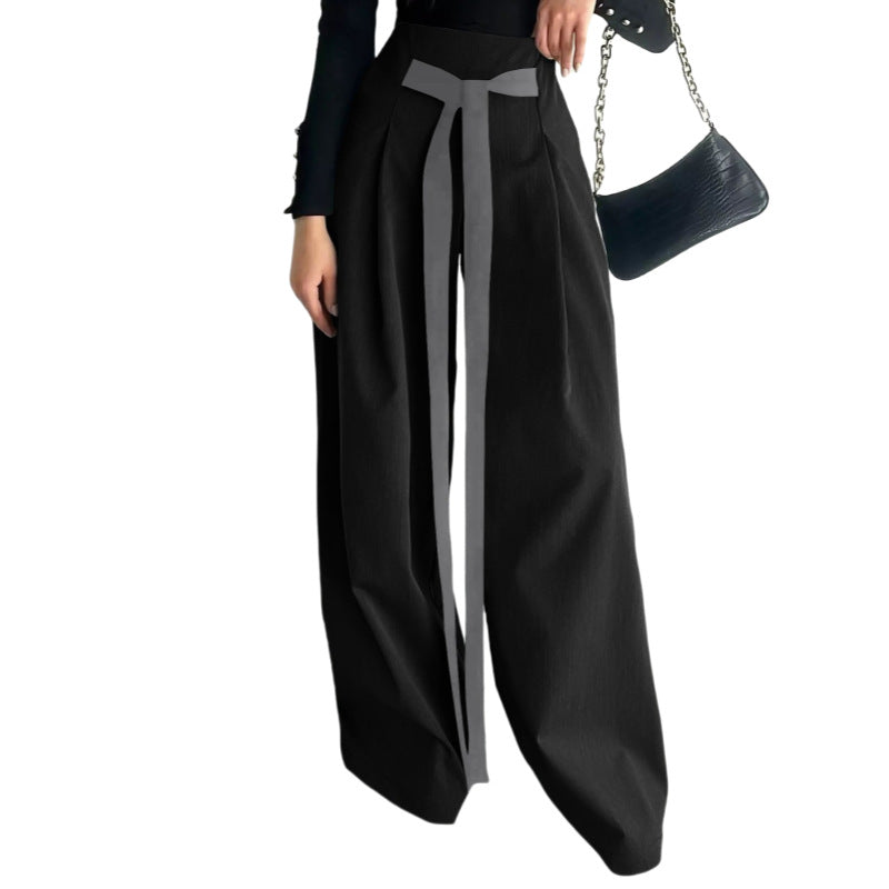 Women's Fashion Wear Casual Tied High Waist Commuter Pants