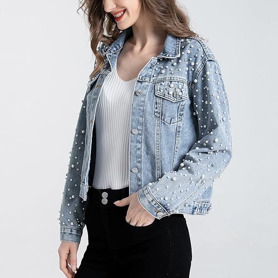 Women's Classic Denim Diamond Fashion Slim Jackets