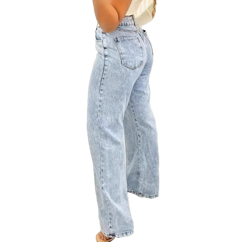 Autumn High Quality Trendy Straight Casual Women's Jeans