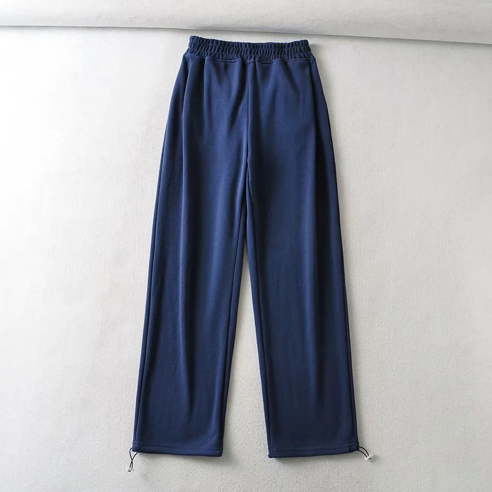Women's Fashion Autumn Elastic High Waist Two-way Pants