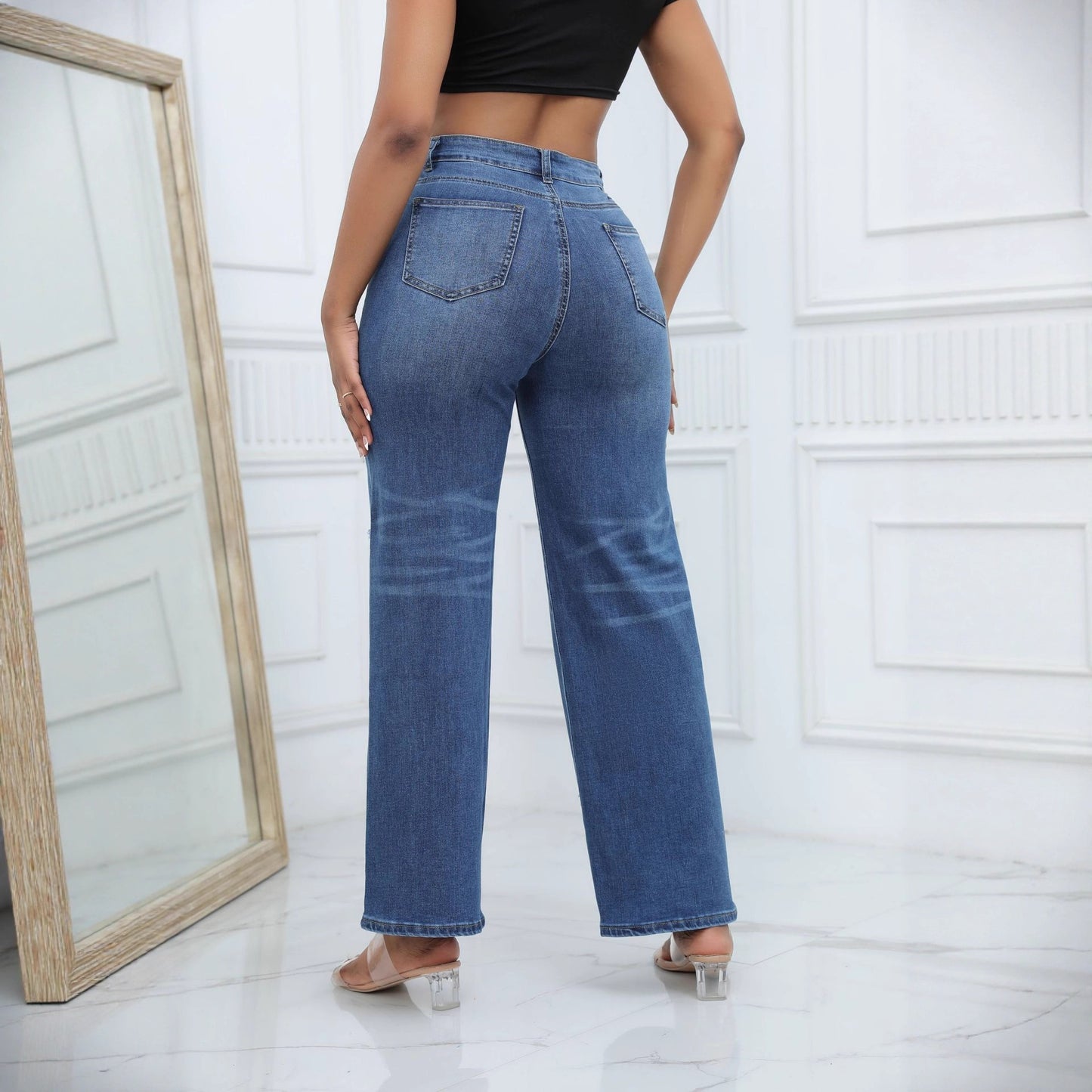 Women's Trendy Versatile Charming High-quality Ripped Jeans