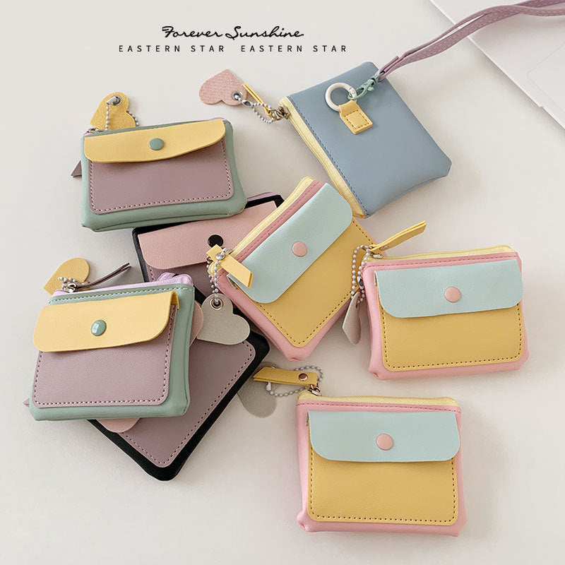 Classic Macaron Color Series Clutch Cute Ladies Wallets