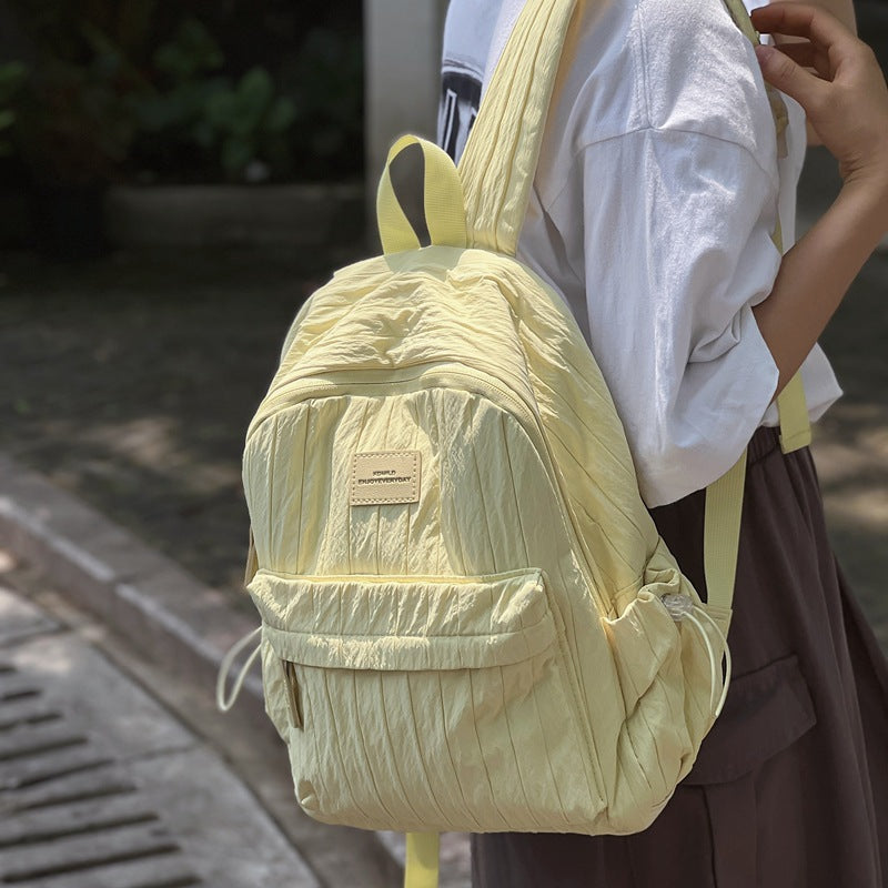 Good-looking Solid Color College Minimalist Preppy Middle School Students' Schoolbags