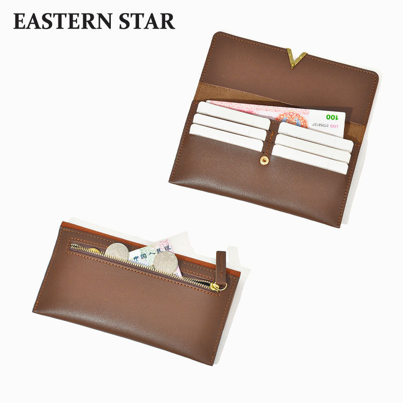 Women's Color Matching Simple Clutch Multifunctional Zipper Purses