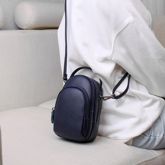 Women's Genuine Leather Mobile First Layer Soft Crossbody Bags