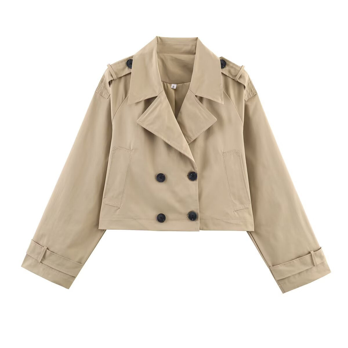 Women's Minimalist Design Double Breasted Lapel Trench Coats
