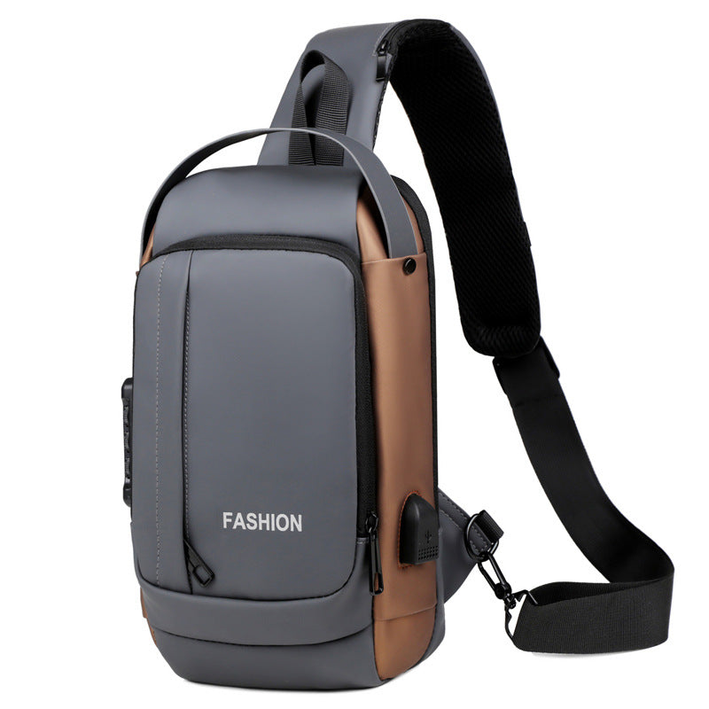 Men's Popular Password Trendy Cool Motorcycle Men's Chest Bags