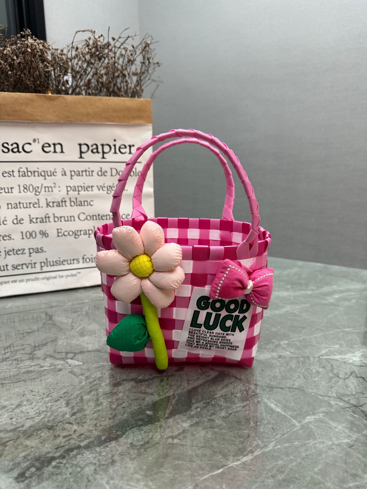 Women's Fried Street Woven Hand Gift Basket Handbags