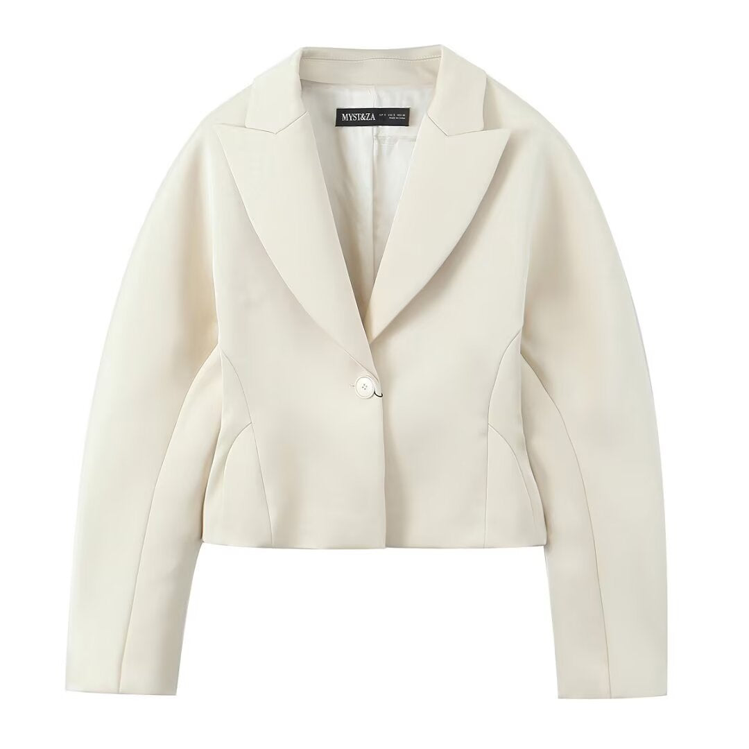 Women's Classic Winter Silk Satin Pleated Suits