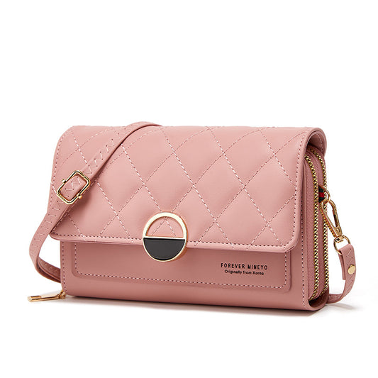 Women's Diamond Cell Fashion Embroidered Large Coin Purses
