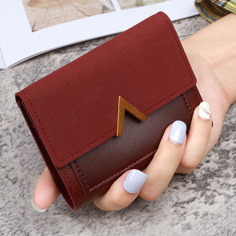 Women's Korean Style Tri Fold Short Vintage Ladies Wallets