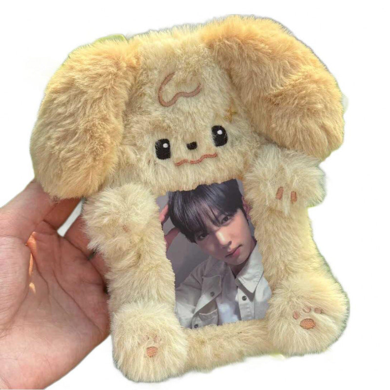 Cute Puppy Cover Plush Protective Meal Card Holder