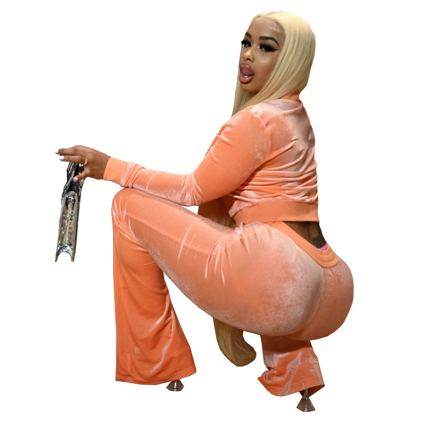 Women's Veet Solid Color Long Sleeve Sexy Suits