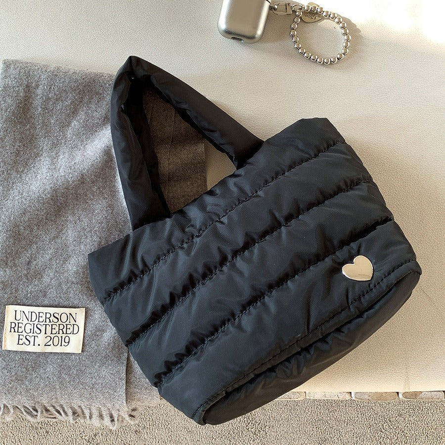 Women's High-grade Love Jacket Down Niche Horizontal Handbags