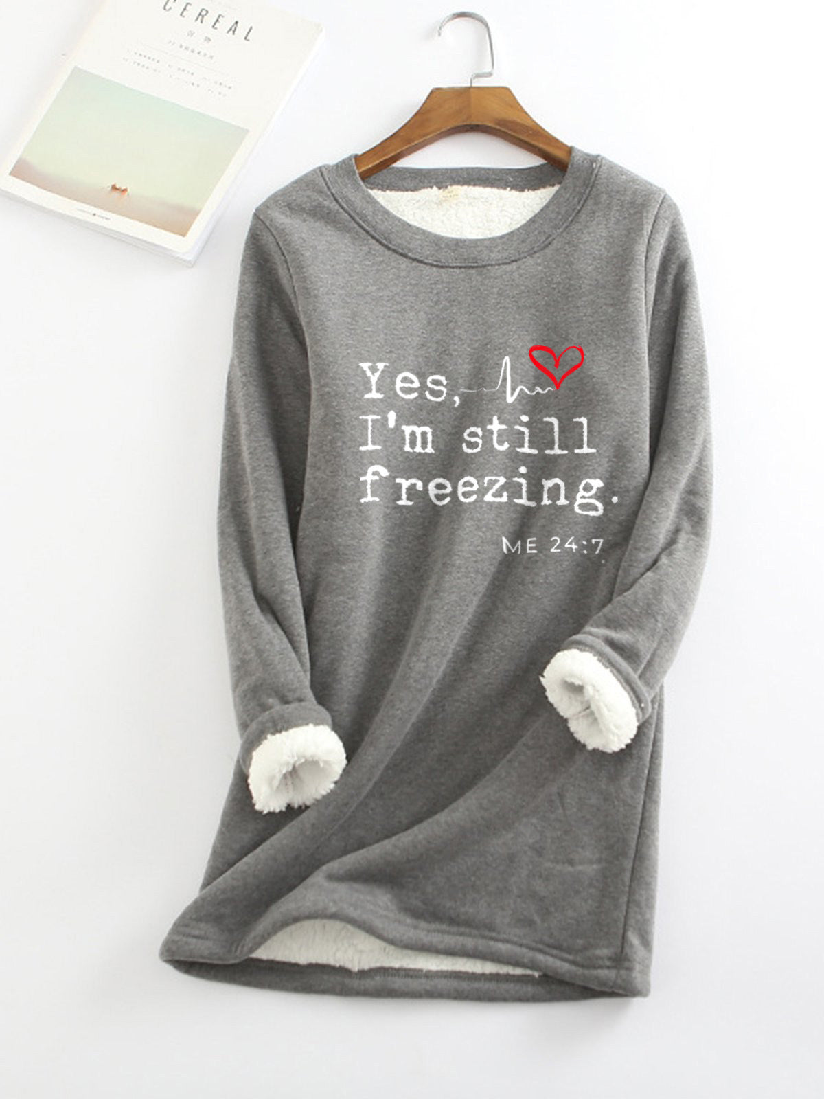Glamorous Fleece-lined Thermal Base Printing Series Women's Sweater, Sweater