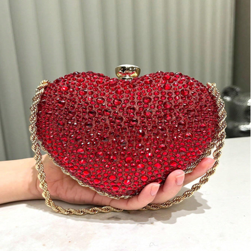 Women's Love Diamond Spring Fashion Chain Evening Bags