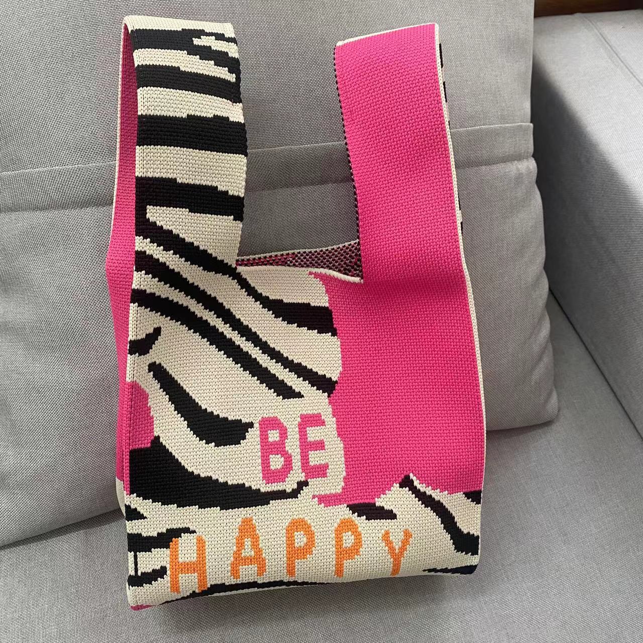 Design Knitted Letters Stylish Hand Collar Handbags