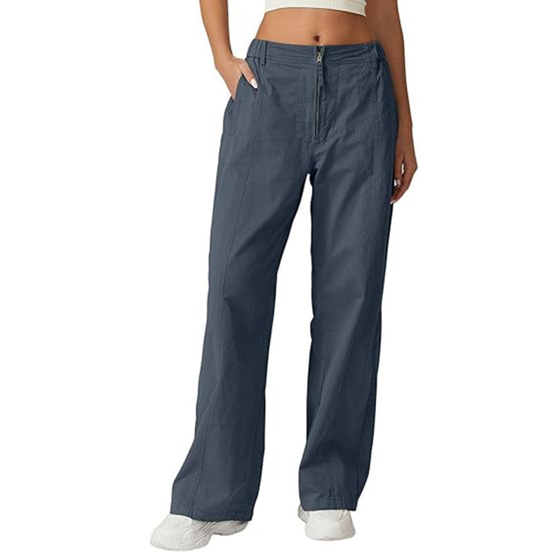 Women's Casual Pocket High Waist Street Style Personalized Fashion Loose Pants