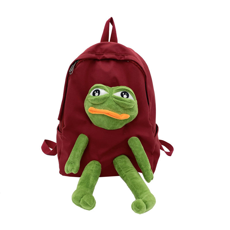 Frog Doll Korean Style Large Capacity Middle School Students' Schoolbags