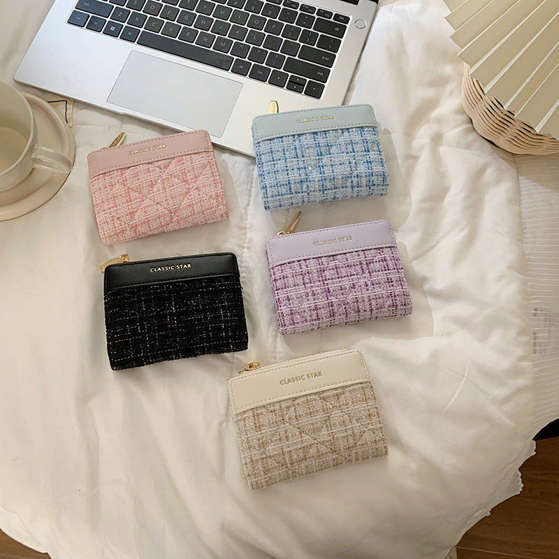 Women's Short Classic Style Large Capacity Solid Ladies Wallets