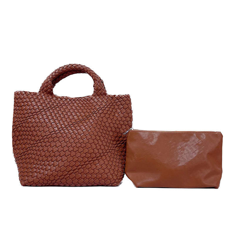 Women's Woven Vegetable Basket Portable Soft Handbags