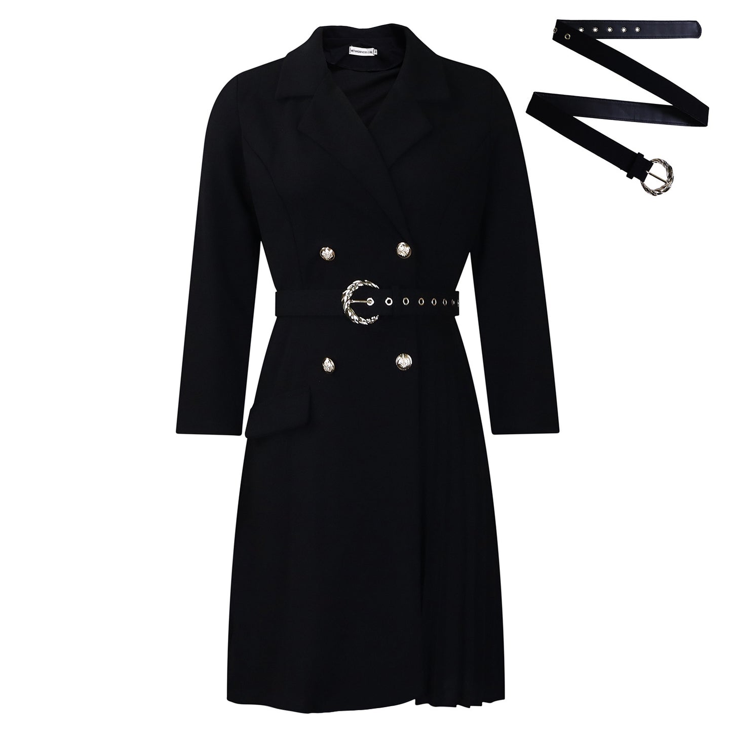 High Waist Fashion Tight Pleated Stitching Dresses